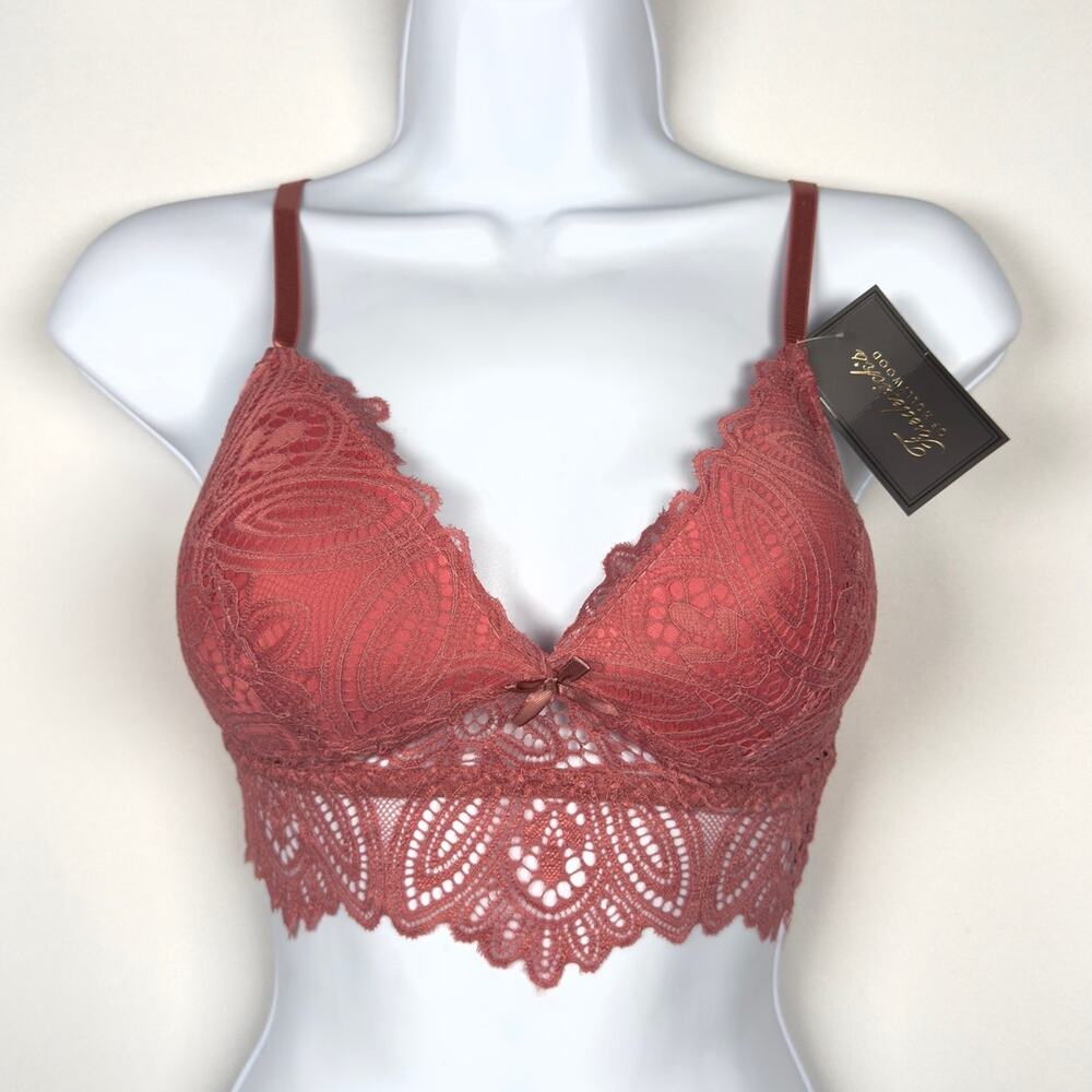 NWT Frederick's of Hollywood Finely Padded Bralette DUCE Pink Women's Size M